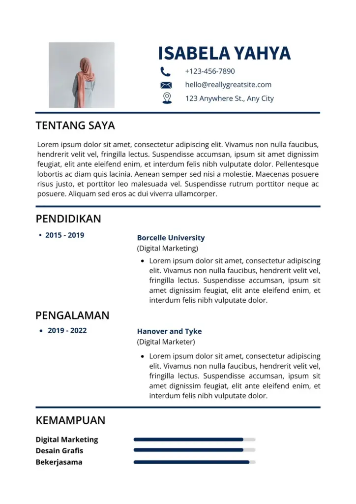 Pengertian CV Lamaran Kerja