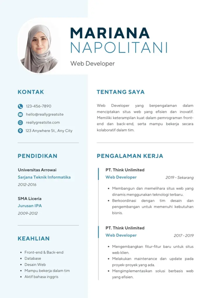 apa itu CV Lamaran Kerja